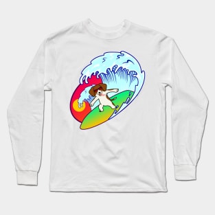 Dog on a Surfboard Long Sleeve T-Shirt